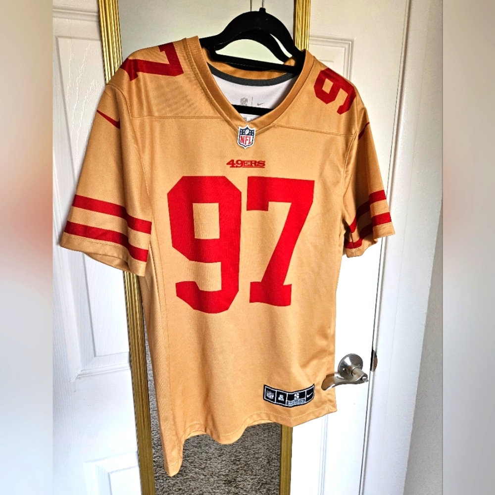 SF 49er #97 Nick Bosa Inverted Gold Jersey
